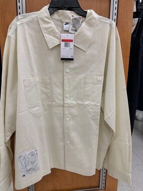 Nike MENS LIFE CHAMBRAY LONG-SLEEVE PAINTER SHIRT Size L MensHV0882-229